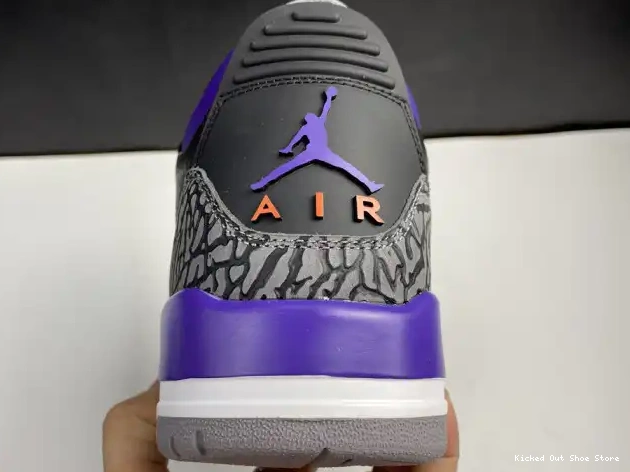 Kicked Out Shoe Store Jordan Black 3 Purple Retro Air 050 Court CT8532 0521